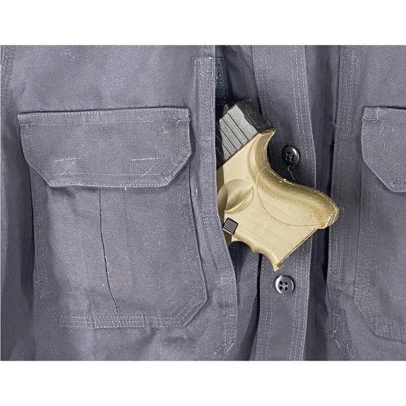 5.11 Tactical Shirt Wmns S Gray Canvas Vented Button Down Roll Tab L/S CCW 62063 - Picture 11 of 16